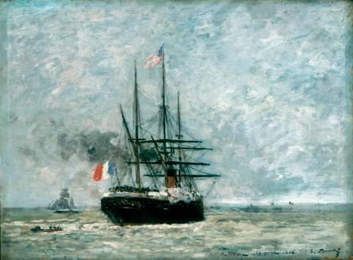 Reproduction du tableau « Départ du port - Eugène Boudin » par Alpha Reproduction en peinture à l’huile