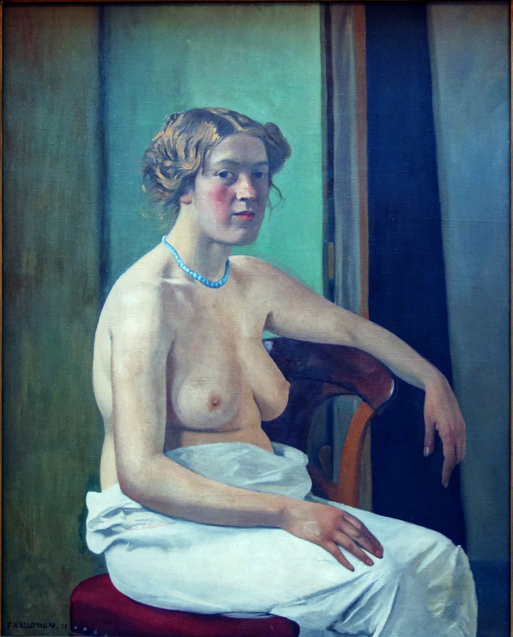 Femme assise à demi-nue - Félix Vallotton