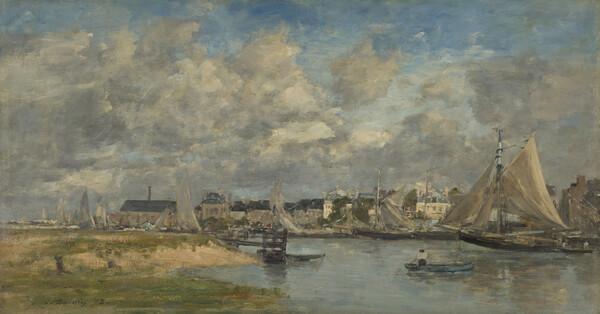 Reproduction du tableau « Port de Trouville - Eugène Boudin » par Alpha Reproduction en peinture à l’huile