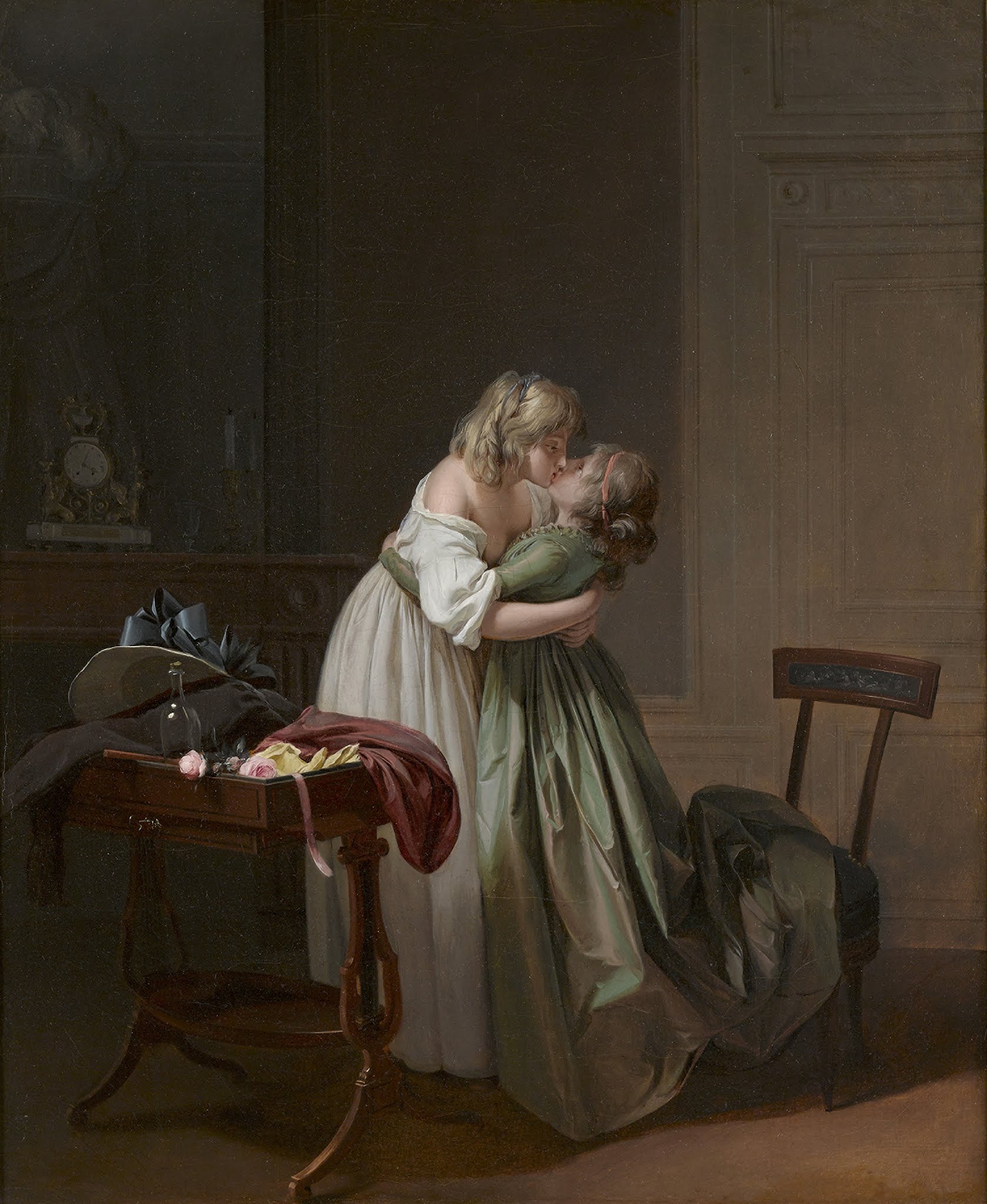 Deux jeunes femmes s'embrassant - Louis-Léopold Boilly