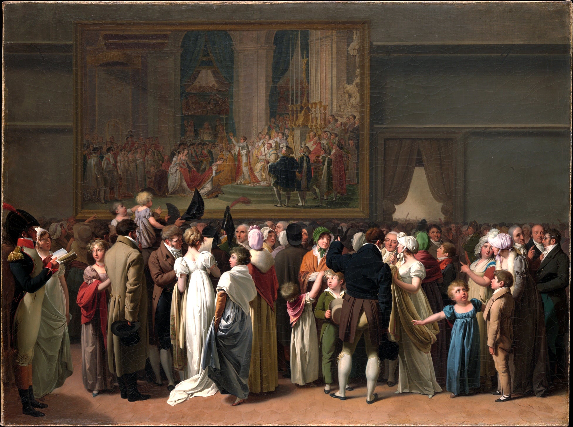 Le Public regardant le « Couronnement » de David au Louvre - Louis-Léopold Boilly
