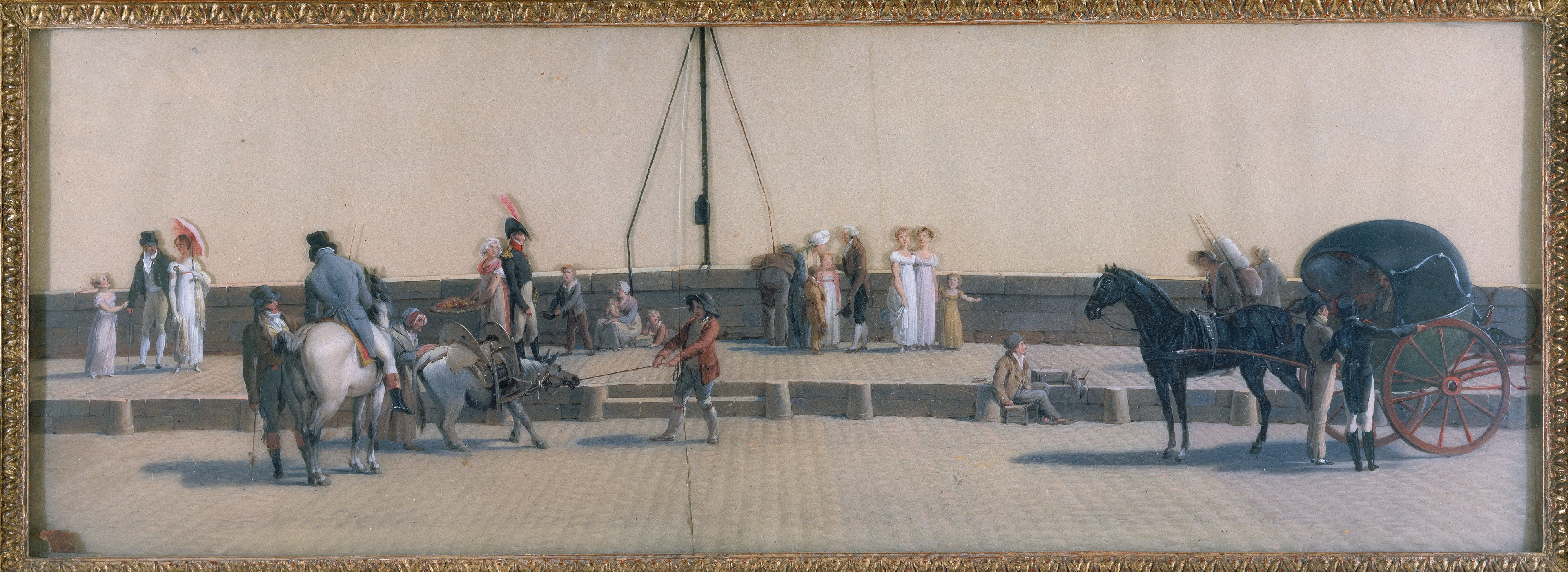 Le passage du pont Royal, vers 1800 - Louis-Léopold Boilly