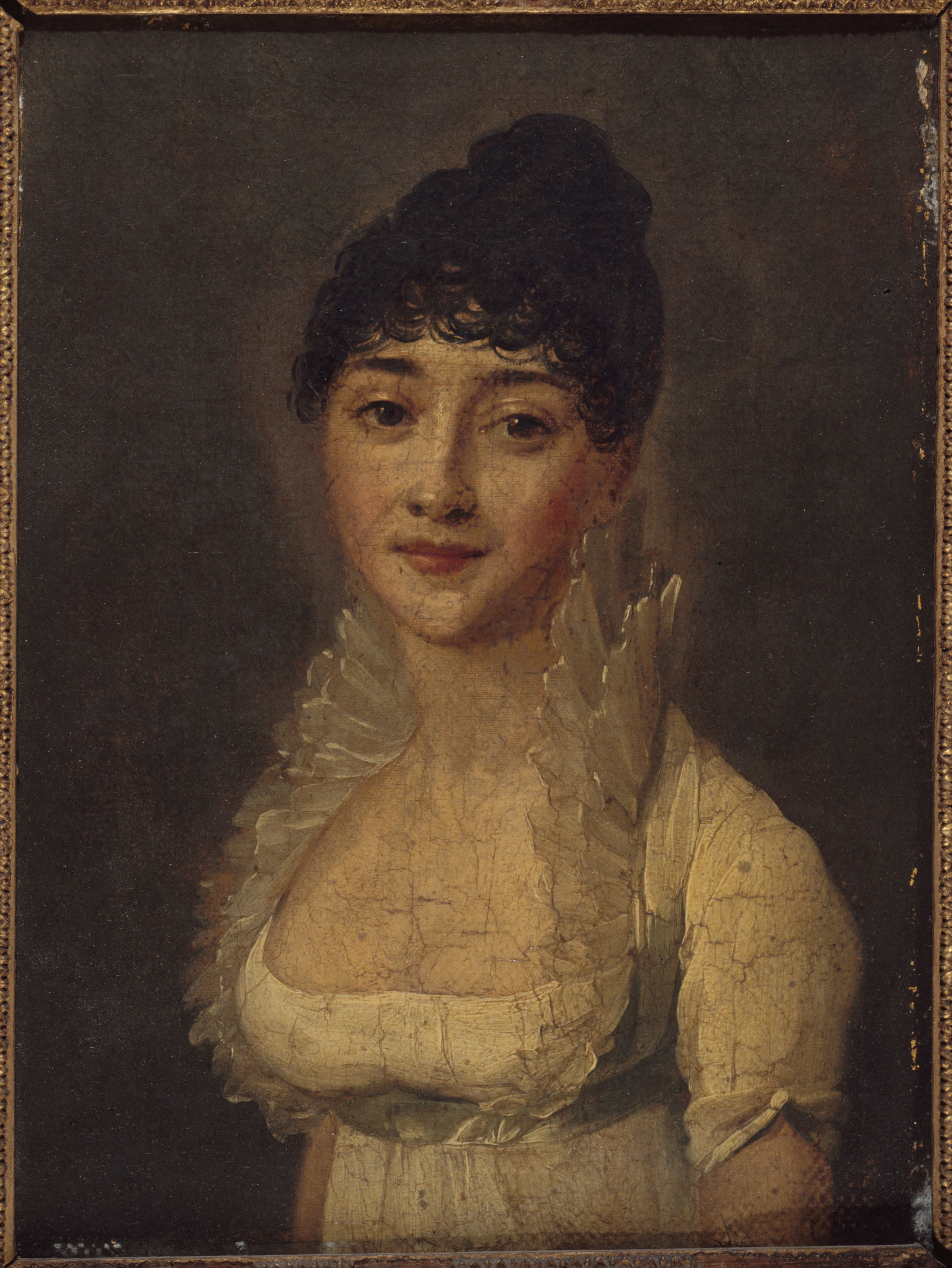 Portrait de femme en robe blanche - Louis-Léopold Boilly
