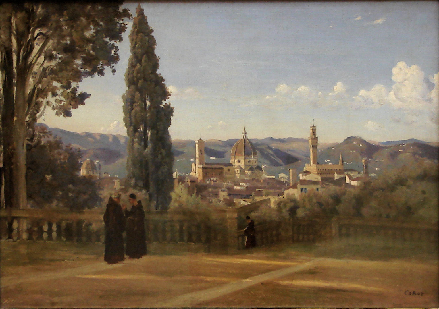 Vue de Florence depuis le jardin de Boboli - Jean-Baptiste Camille Corot