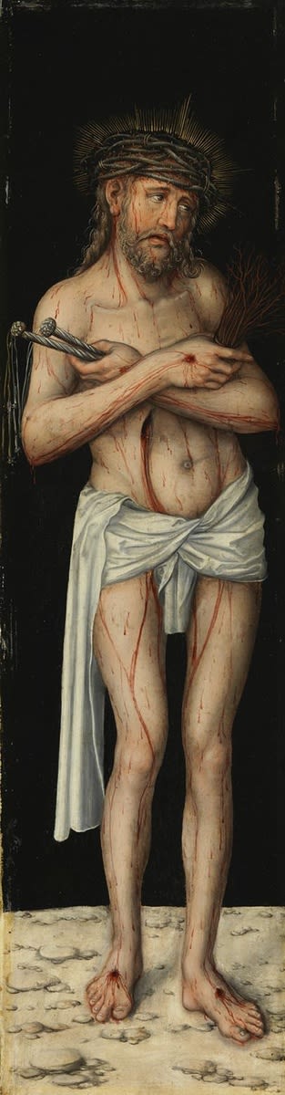 Triptyque de la Crucifixion : le Christ en homme de douleur - Lucas Cranach the Elder