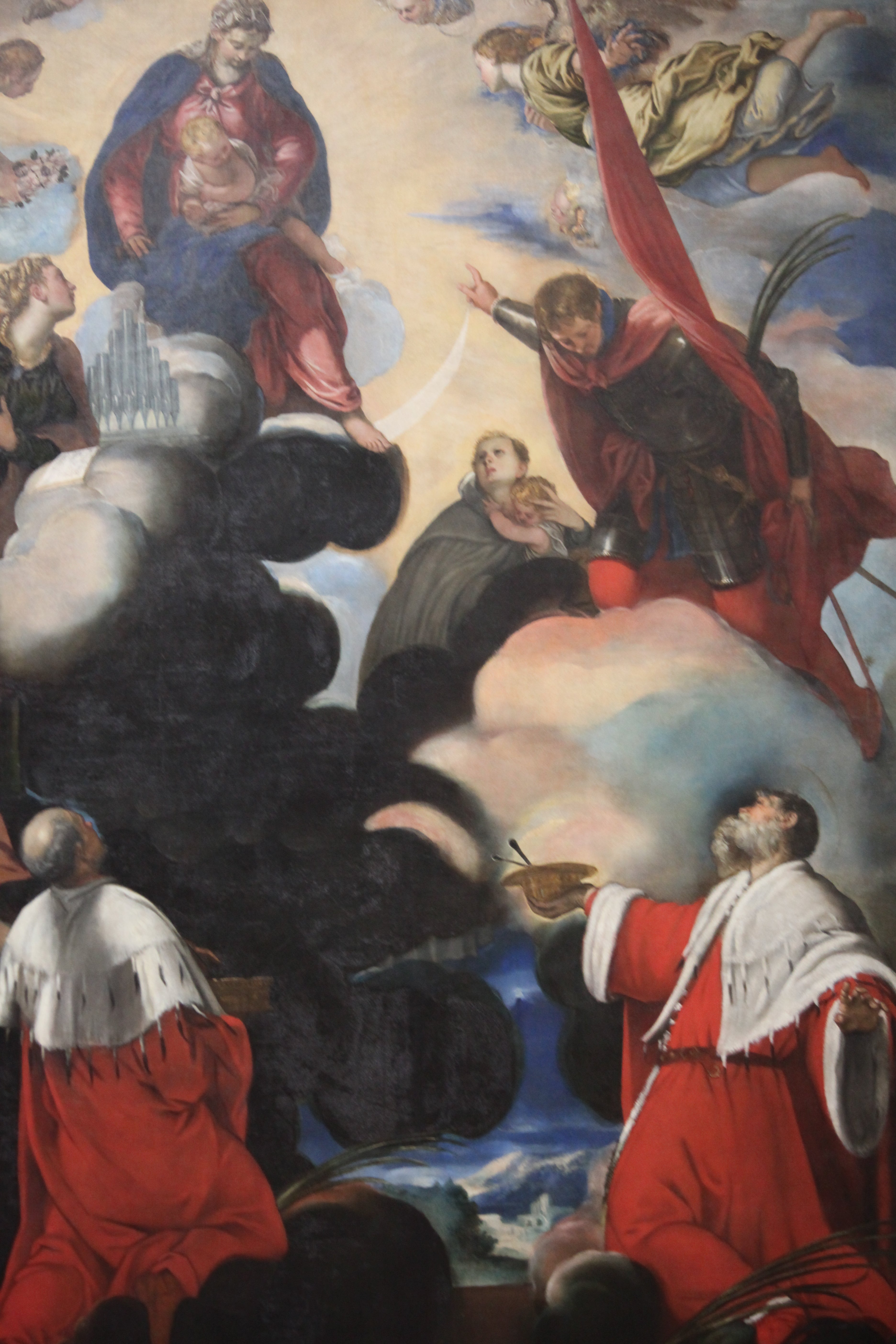 La Vierge à l'Enfant avec les saints Cécile, Marina, Théodore, Côme et Damien - Jacopo Tintoretto