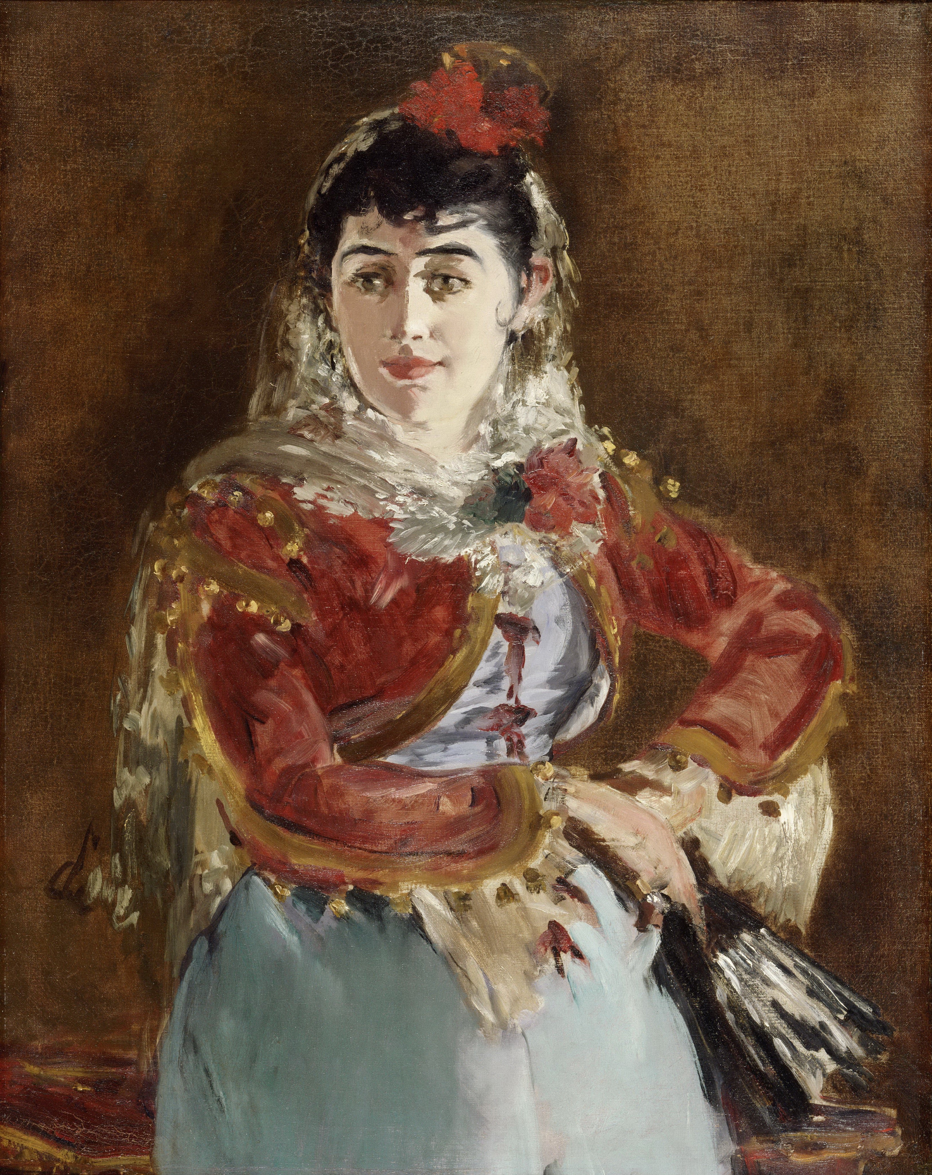 Reproduction du tableau « Portrait d'Émilie Ambre dans le rôle de Carmen - Édouard Manet » par Alpha Reproduction en peinture à l’huile