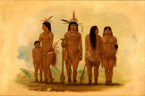 Membres de la tribu Payaguas - George Catlin