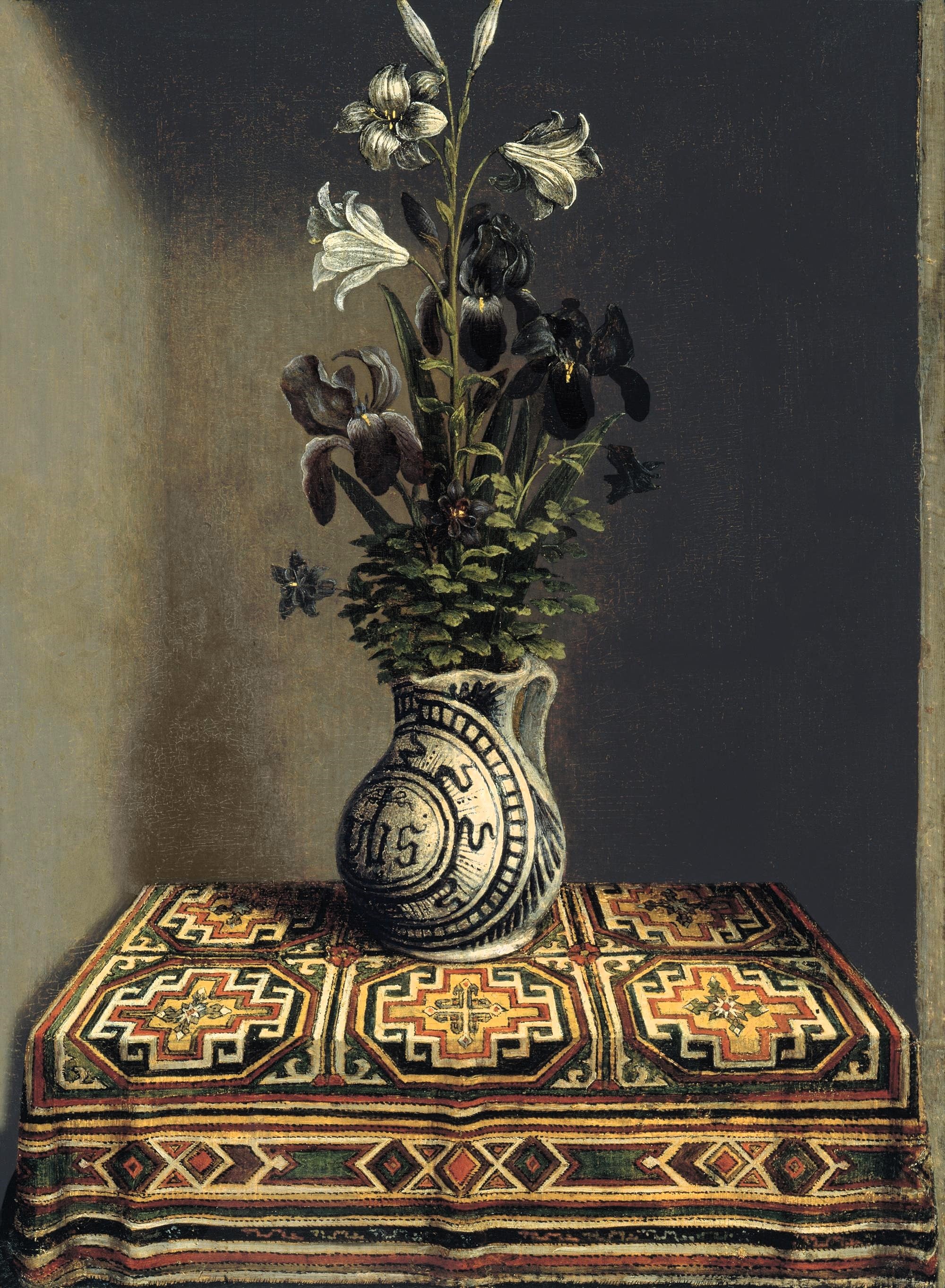 Fleurs dans une cruche (revers) - Hans Memling