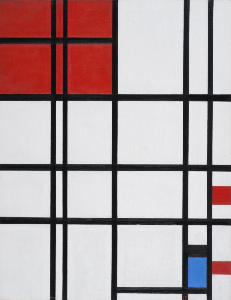 Reproduction du tableau « Composition n° 7 - Piet Mondrian » par Alpha Reproduction en peinture à l’huile