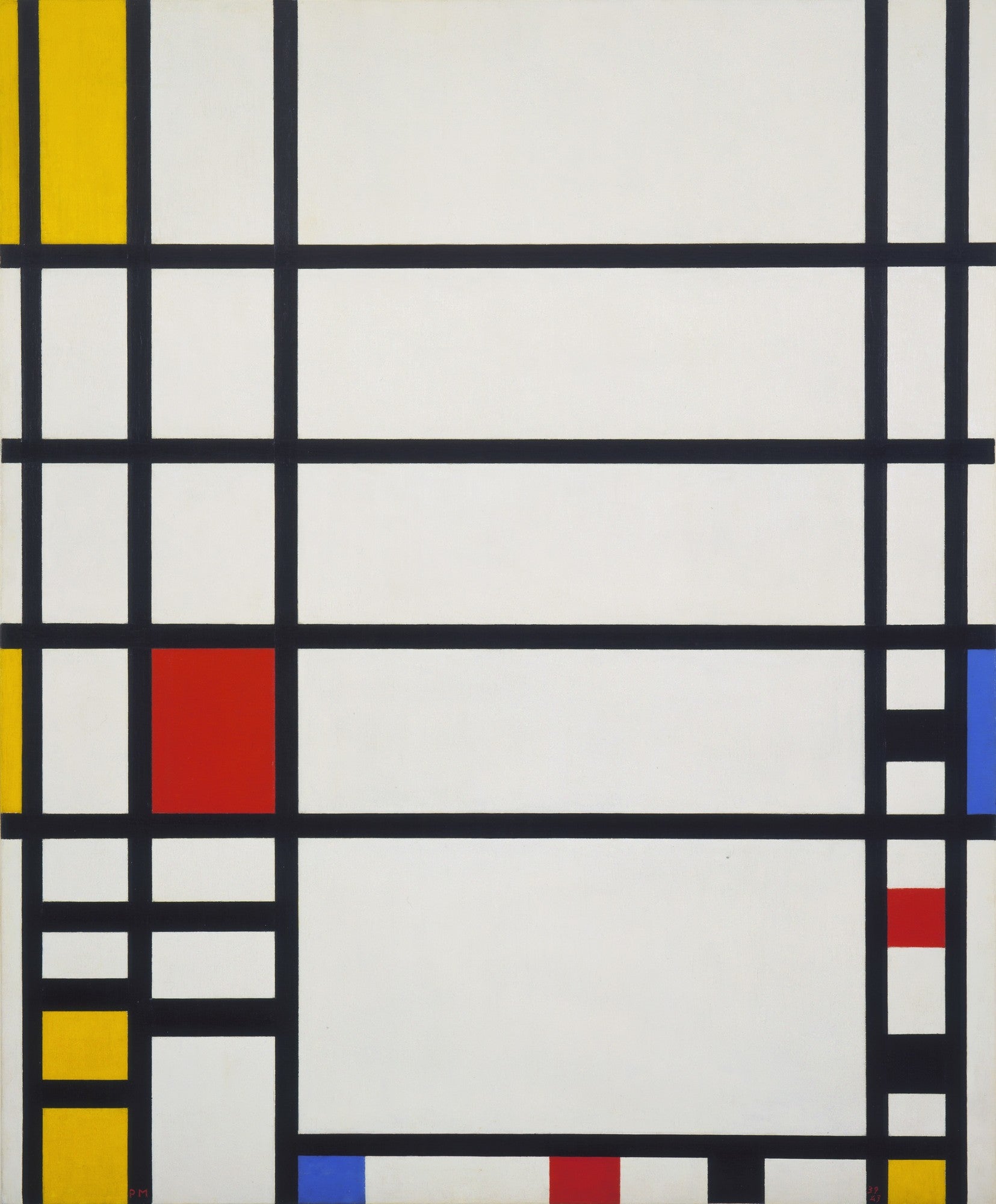Reproduction du tableau « Trafalgar Square - Piet Mondrian » par Alpha Reproduction en peinture à l’huile