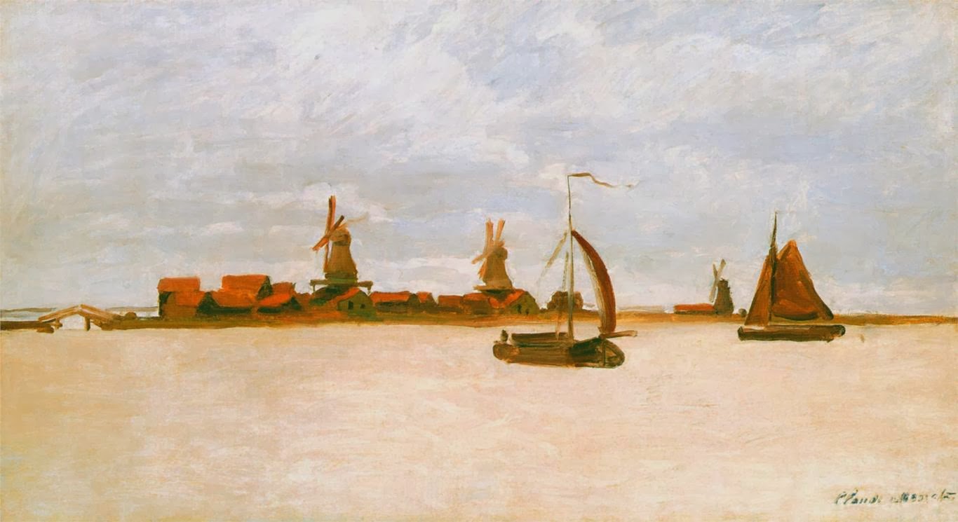 Reproduction du tableau « Les Voorzaan et les Westerhem - Claude Monet » par Alpha Reproduction en peinture à l’huile
