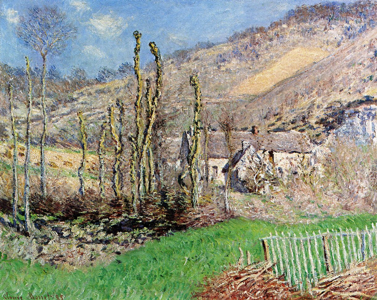 Reproduction du tableau « Paysage d'hiver au val de Falaise (Giverny) - Claude Monet » par Alpha Reproduction en peinture à l’huile