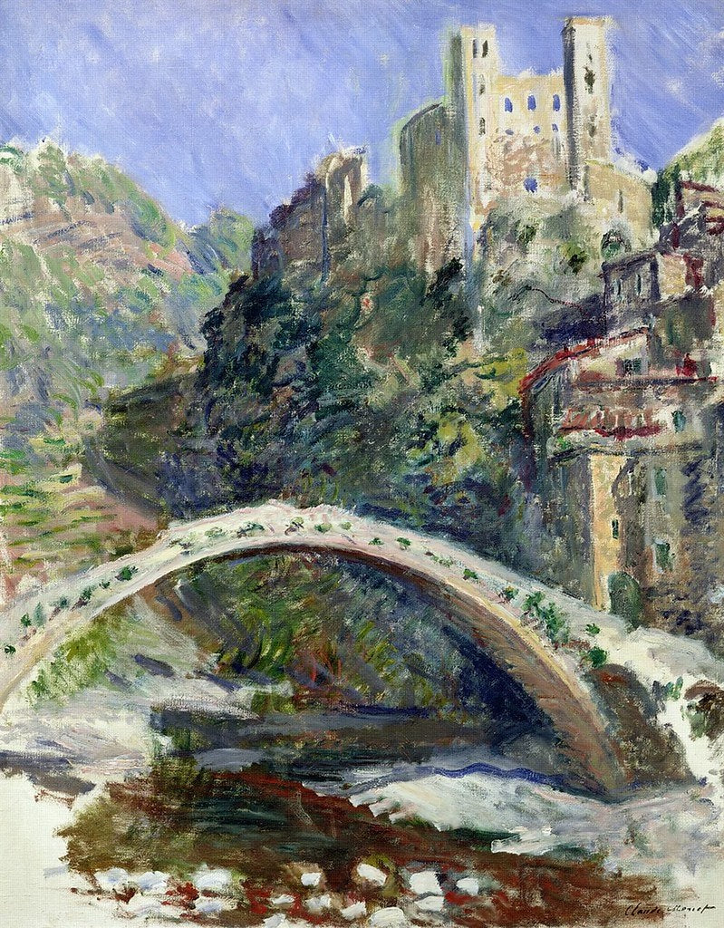 Reproduction du tableau « Le château de Dolceacqua - Claude Monet » par Alpha Reproduction en peinture à l’huile