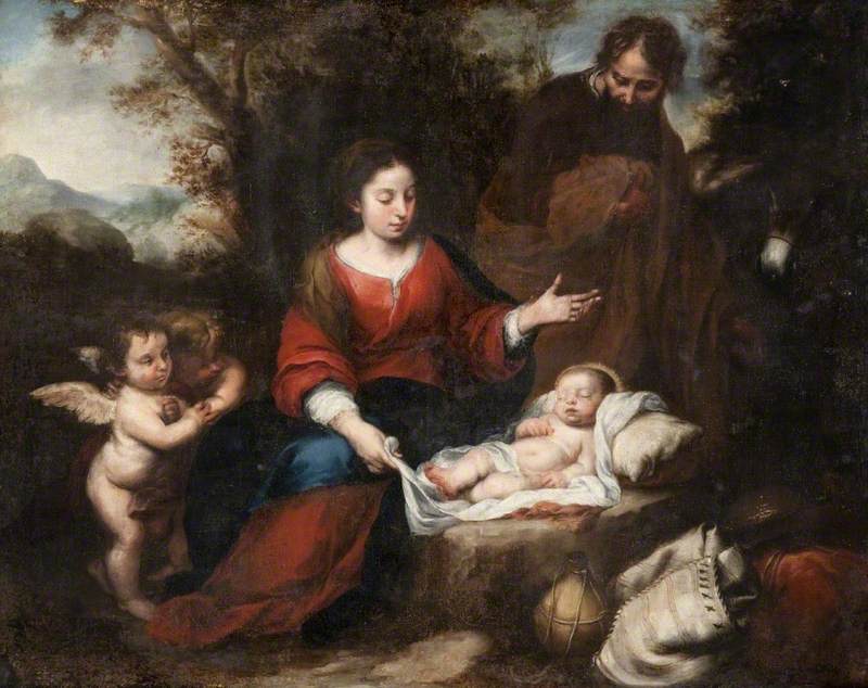 Le repos pendant la fuite en Égypte - Bartolomé Esteban Murillo