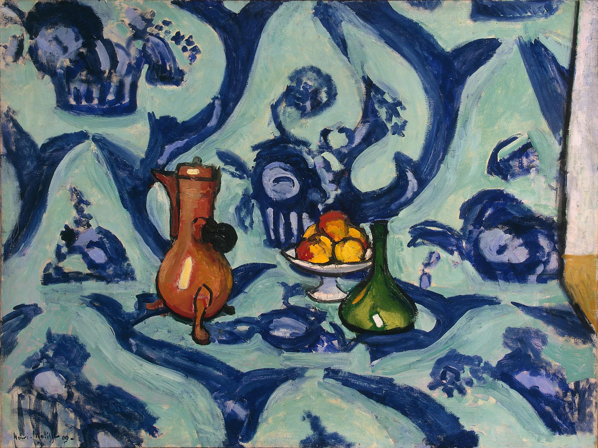 Reproduction du tableau « Nature morte, camaïeu bleu - Henri Matisse » par Alpha Reproduction en peinture à l’huile
