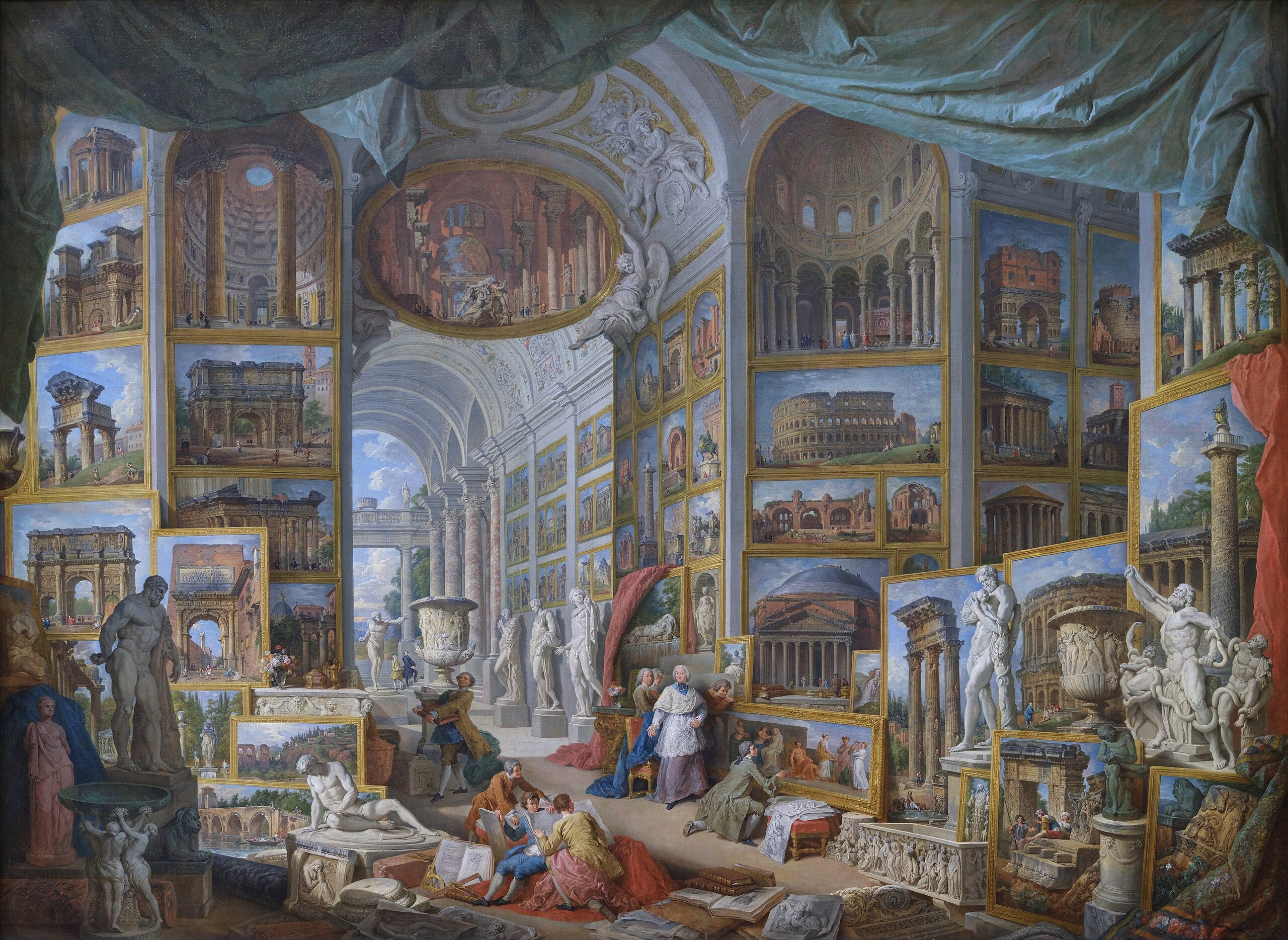 Galerie de vues de la Rome antique - Giovanni Paolo Panini