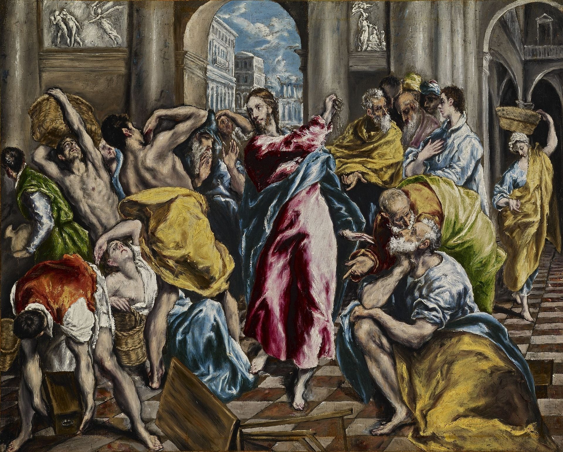 L'Expulsion des marchands du temple - El Greco