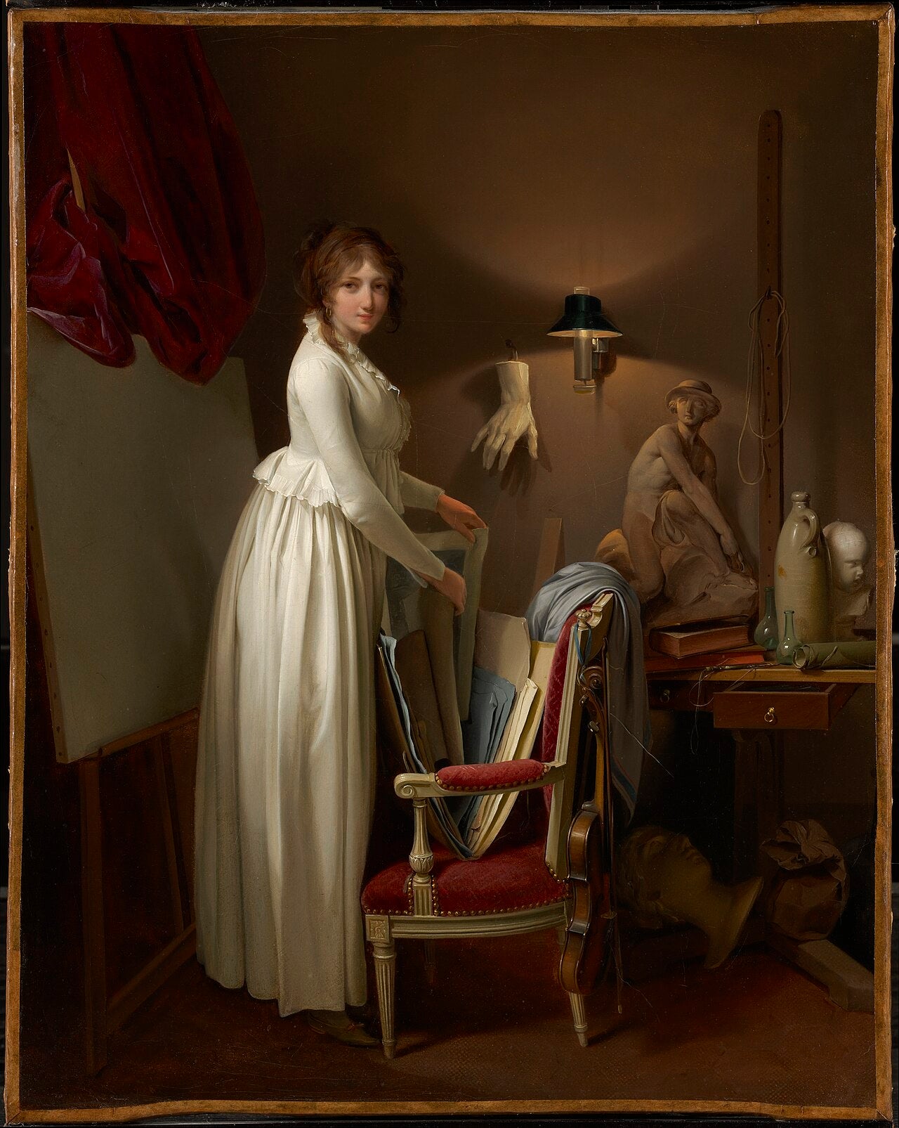 La femme de l'artiste dans son atelier - Louis-Léopold Boilly