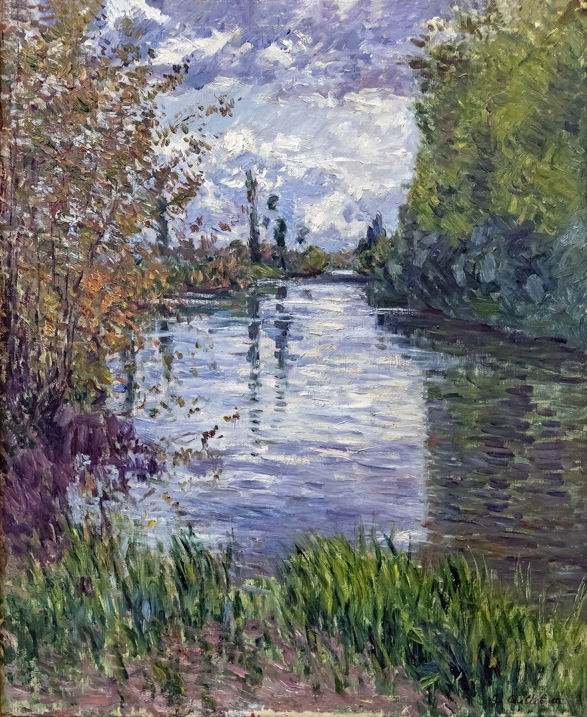 Reproduction du tableau « Le Petit bras de la Seine en automne - Gustave Caillebotte » par Alpha Reproduction en peinture à l’huile