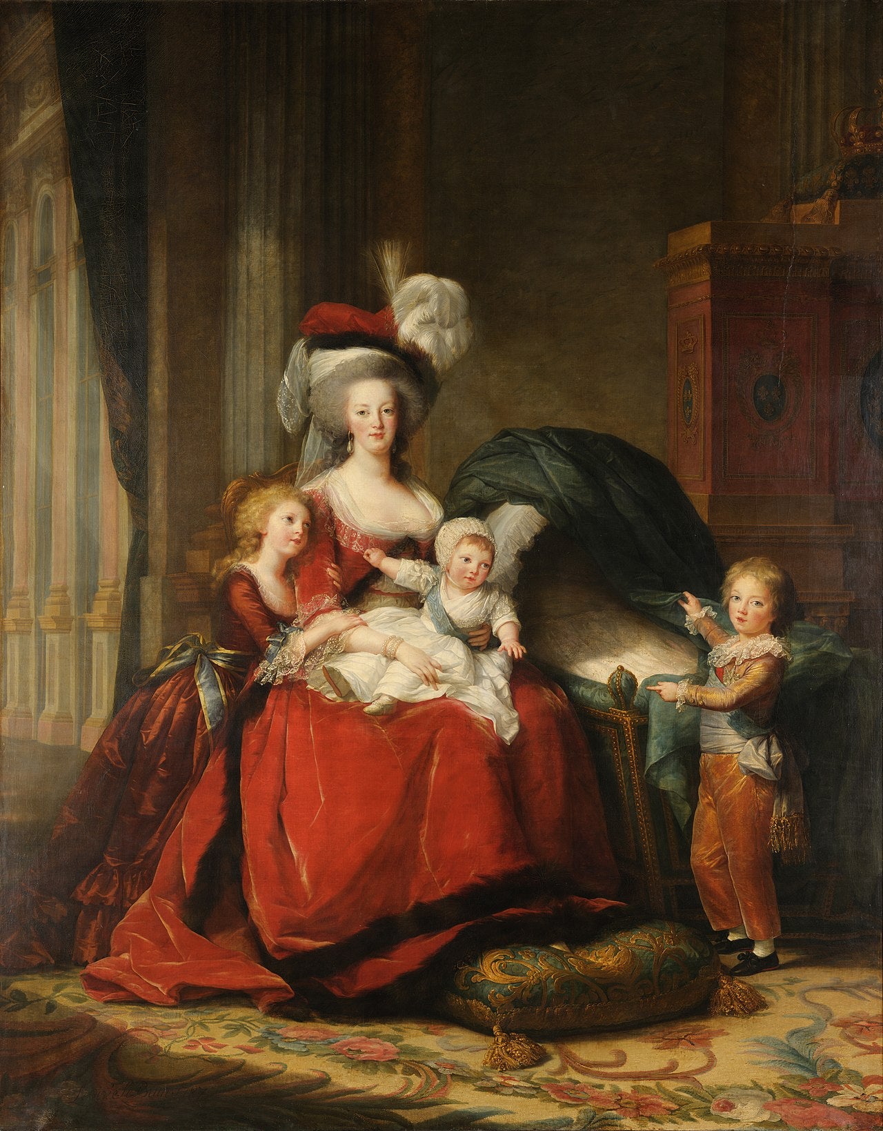 Marie-Antoinette de Lorraine-Habsbourg, reine de France et ses enfants - Élisabeth Vigée Le Brun