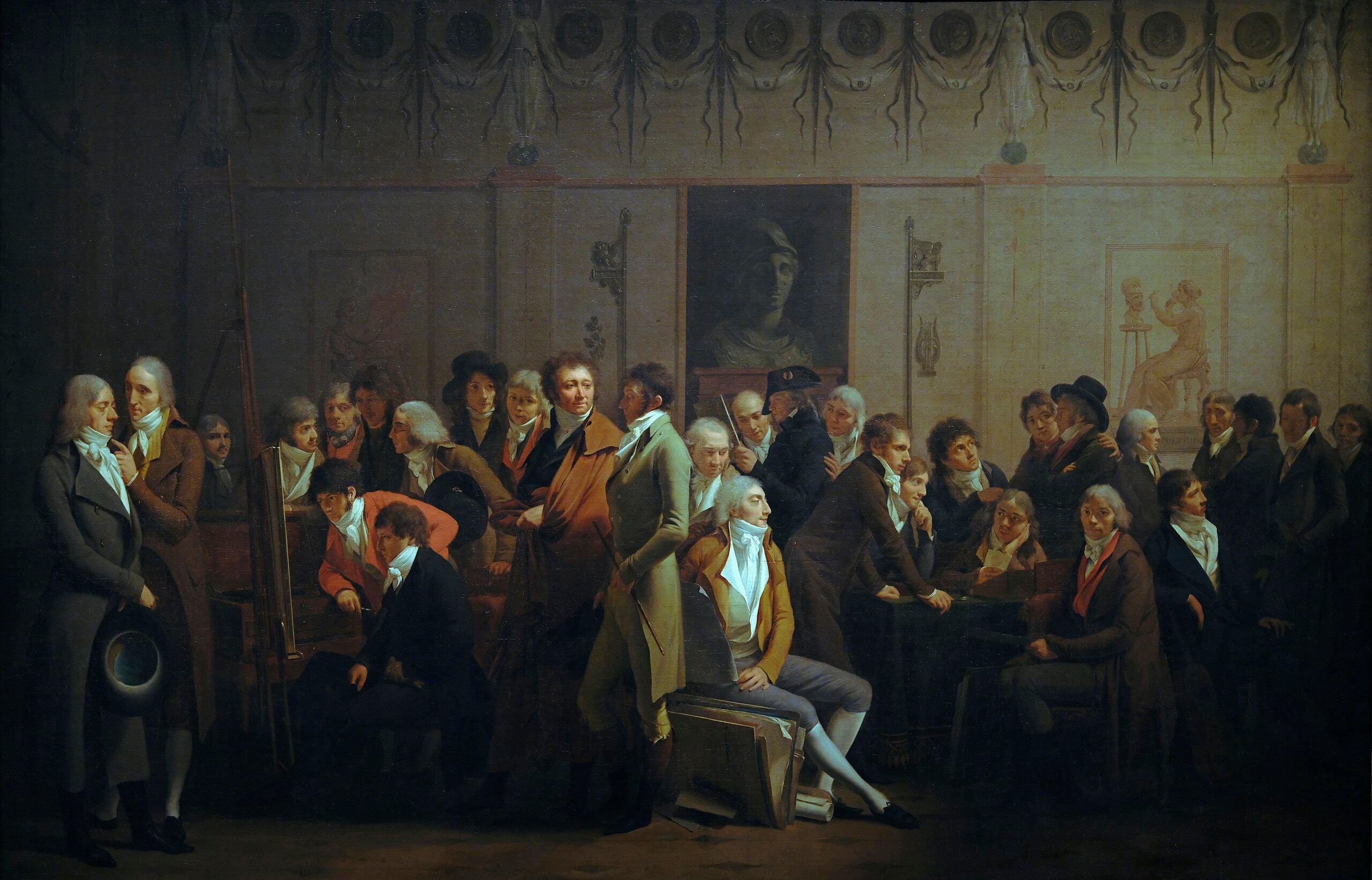 Réunion d'artistes dans l'atelier d'Isabey - Louis-Léopold Boilly