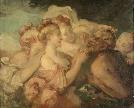 Satyre et bacchantes - Jean-Honoré Fragonard