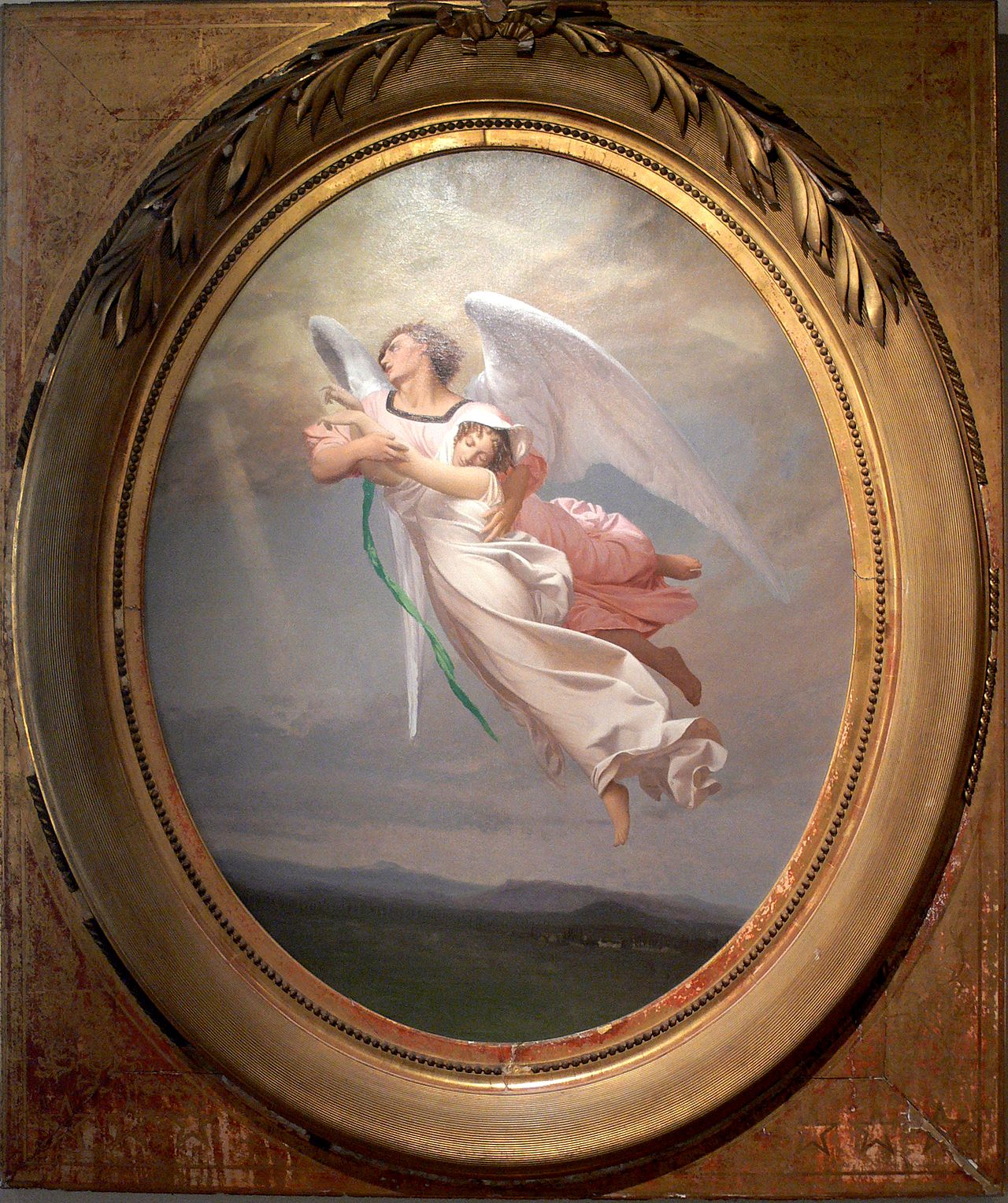 Reproduction du tableau « Une âme emportée par un ange - Jean-Léon Gérôme » par Alpha Reproduction en peinture à l’huile