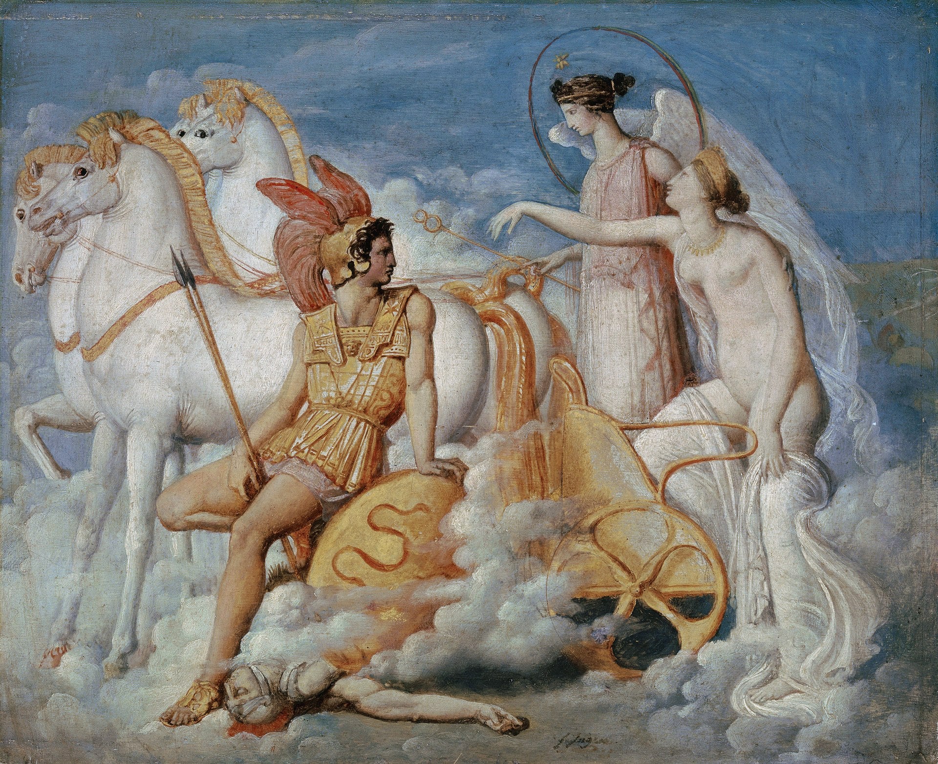 Венера, раненая Диомедом, возвращается на Олимп - Жан-Огюст-Доминик Ингр