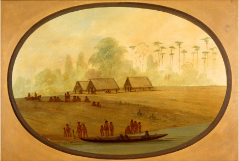 Peinture du chef de la langue - George Catlin
