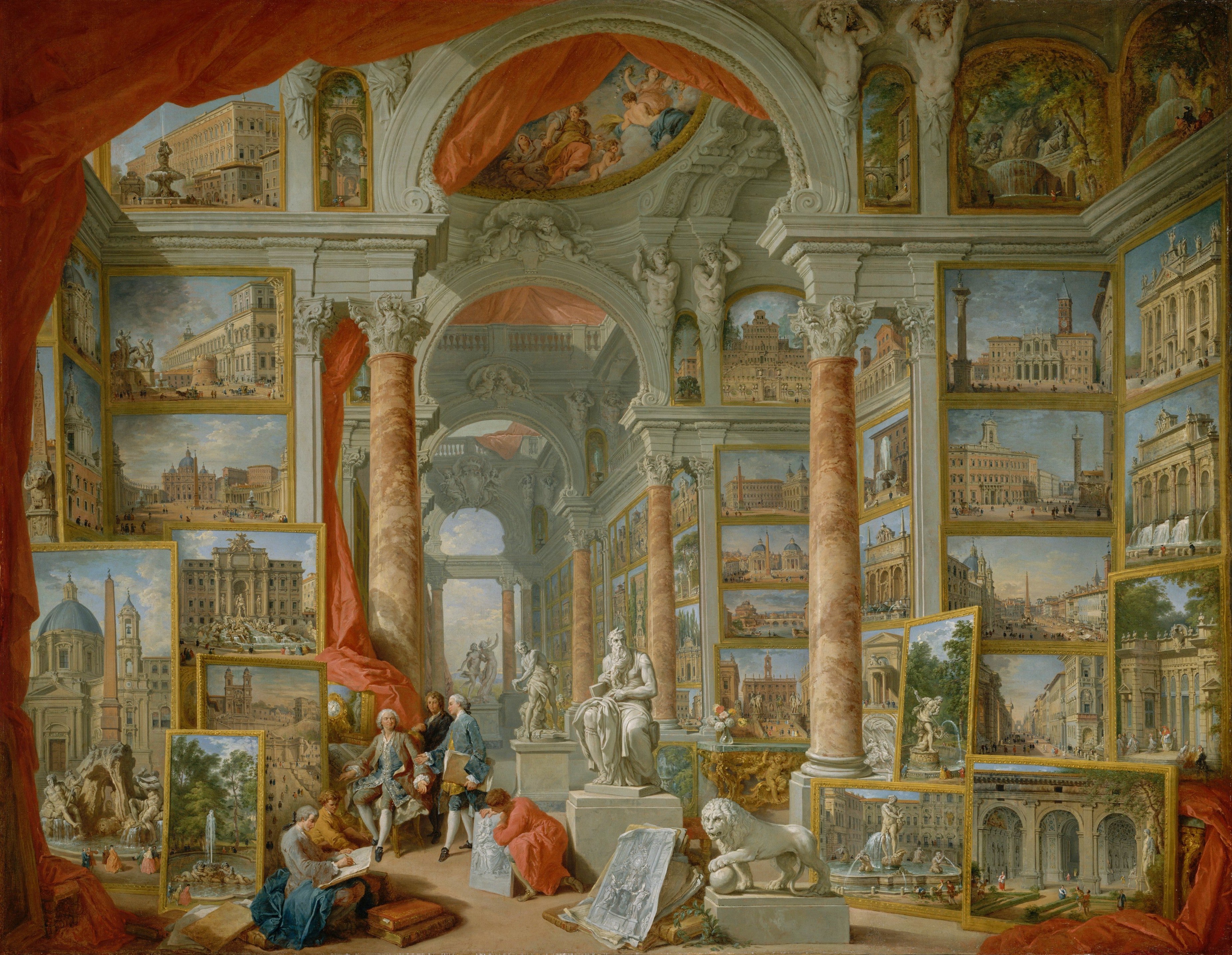 Galerie de vues de la Rome moderne - Giovanni Paolo Panini