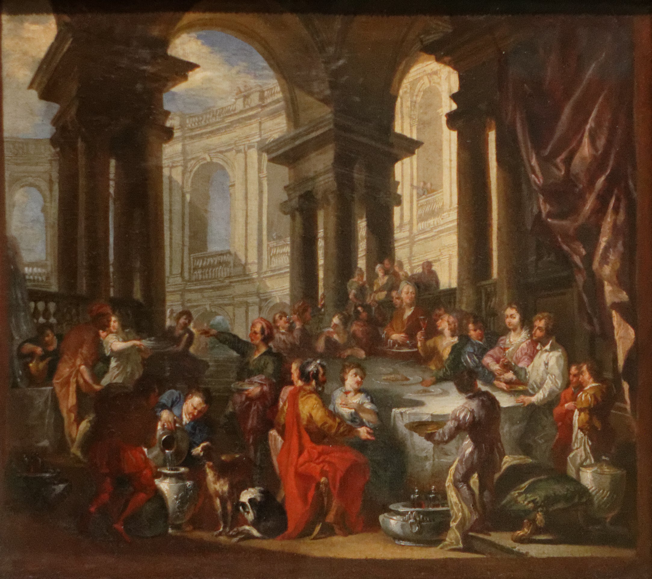 Festin donné sous un portique d'ordre ionique - Giovanni Paolo Panini