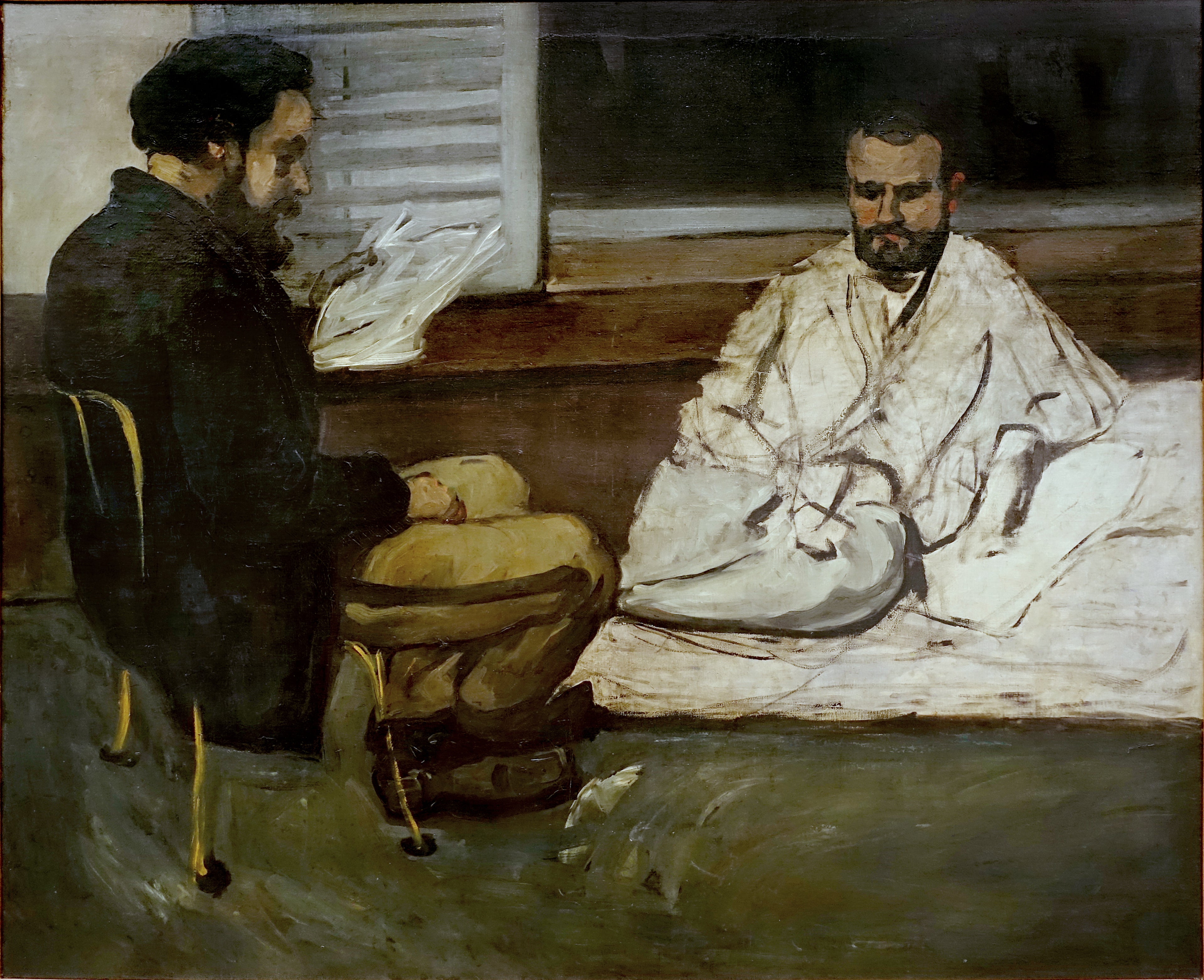 Reproduction du tableau « Paul Alexis lisant à Émile Zola - Paul Cézanne » par Alpha Reproduction en peinture à l’huile