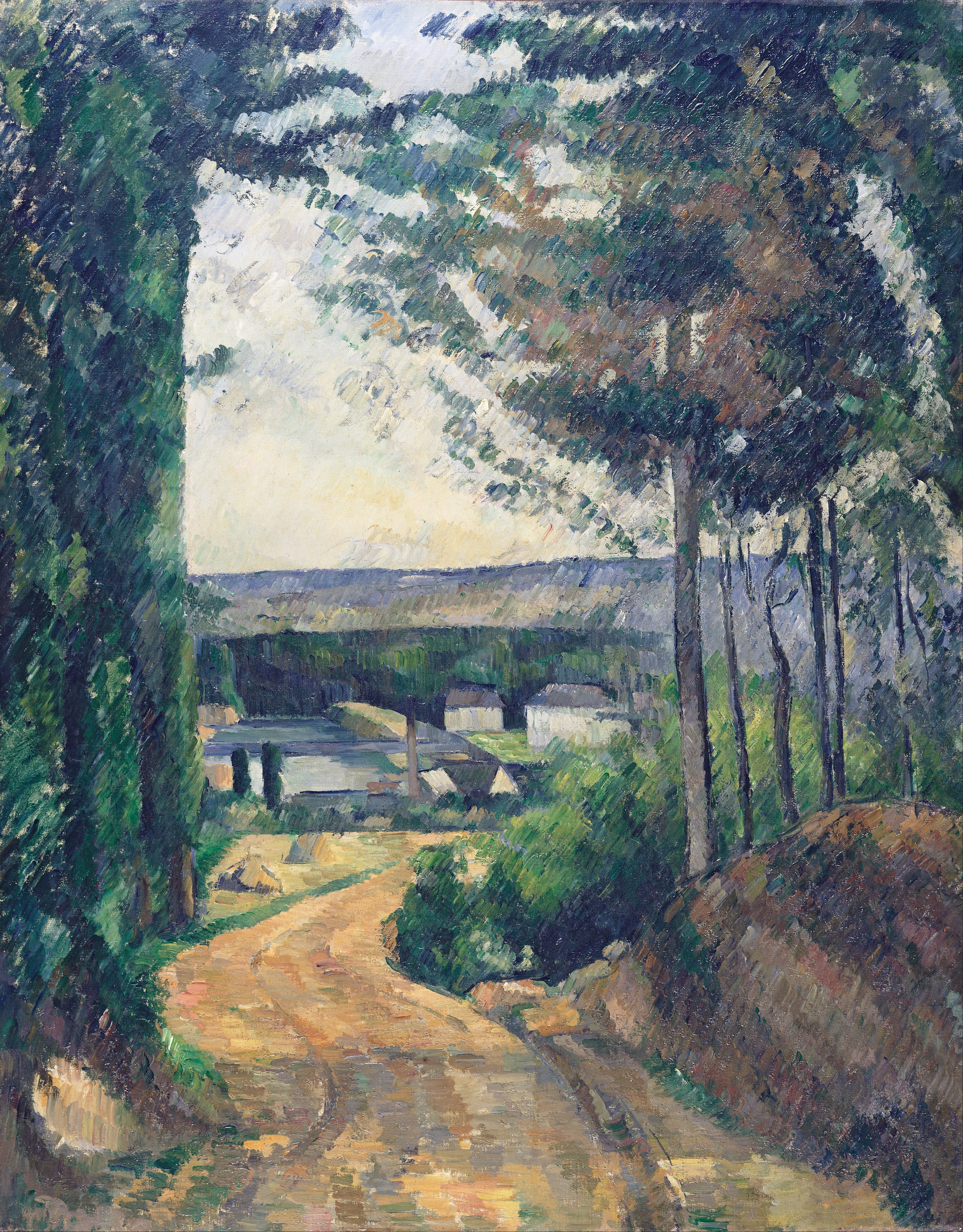 Reproduction du tableau « La Route vers l'étang - Paul Cézanne » par Alpha Reproduction en peinture à l’huile