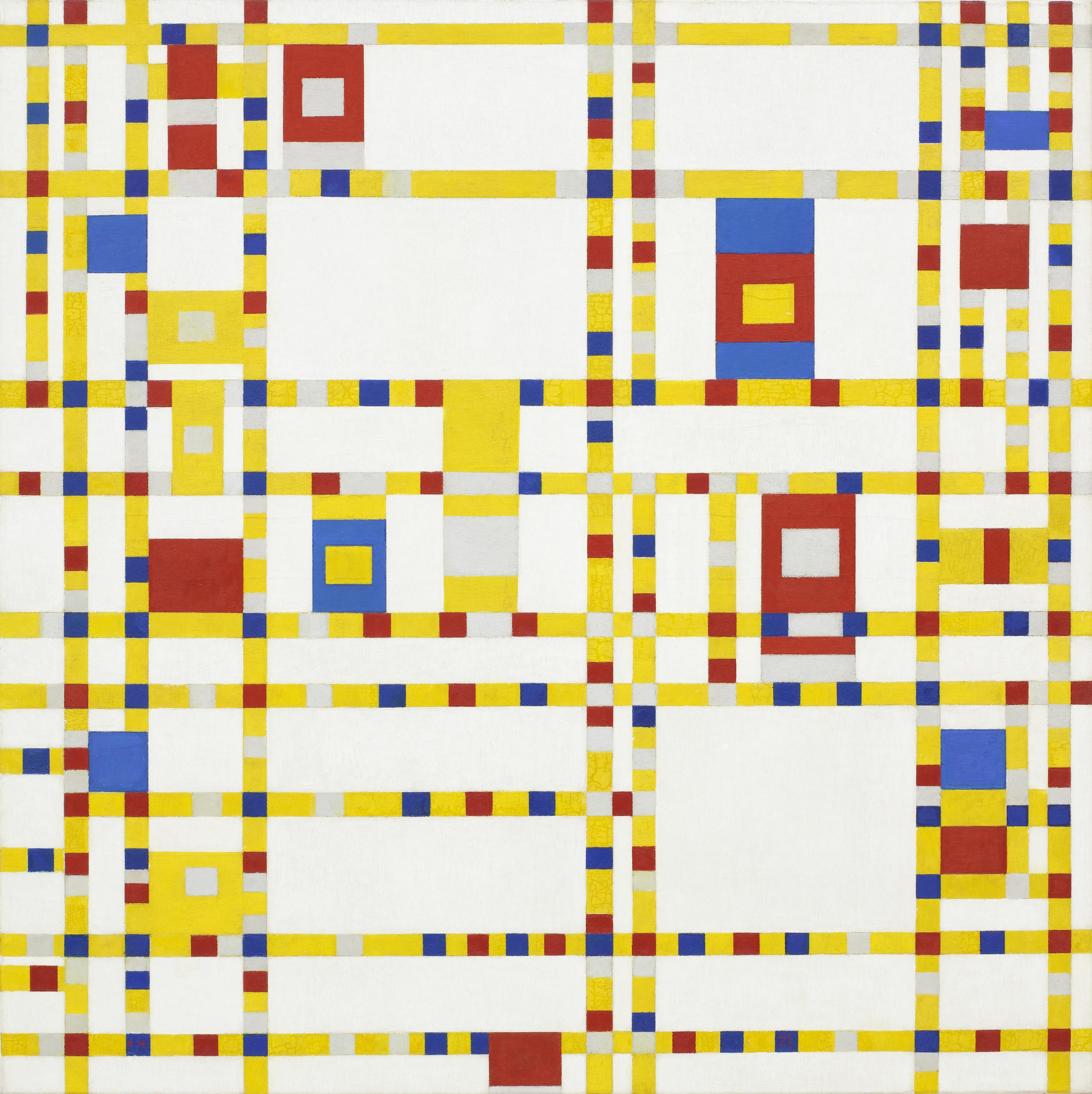 Reproduction du tableau « Boogie-Woogie de Broadway - Piet Mondrian » par Alpha Reproduction en peinture à l’huile