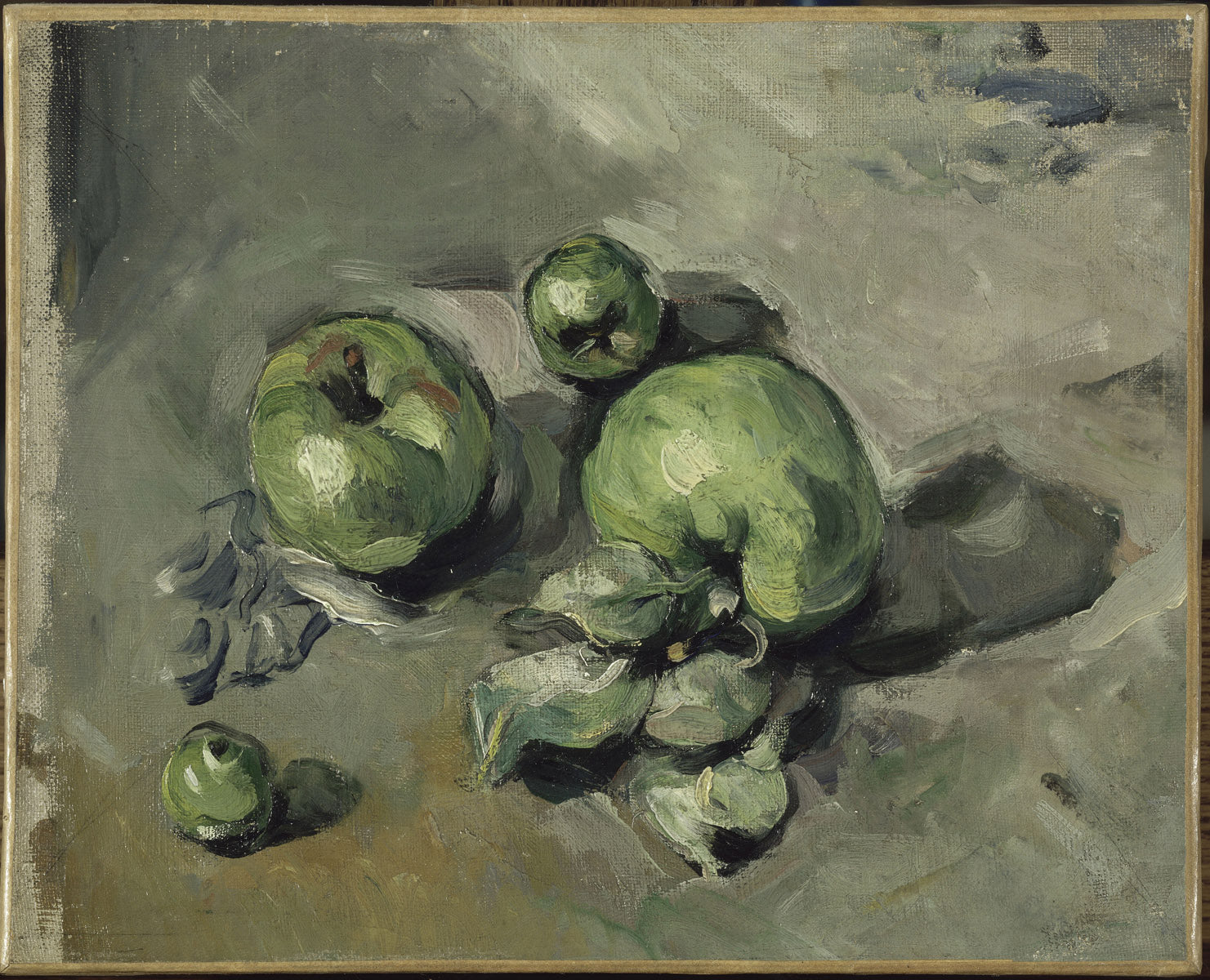 Reproduction du tableau « Pommes vertes - Paul Cézanne » par Alpha Reproduction en peinture à l’huile