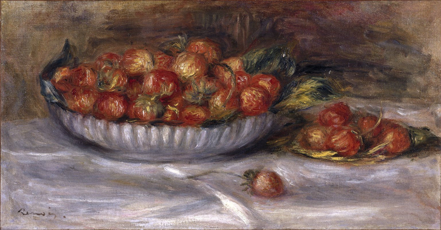 Reproduction du tableau « Nature morte de fraises - Pierre-Auguste Renoir » par Alpha Reproduction en peinture à l’huile