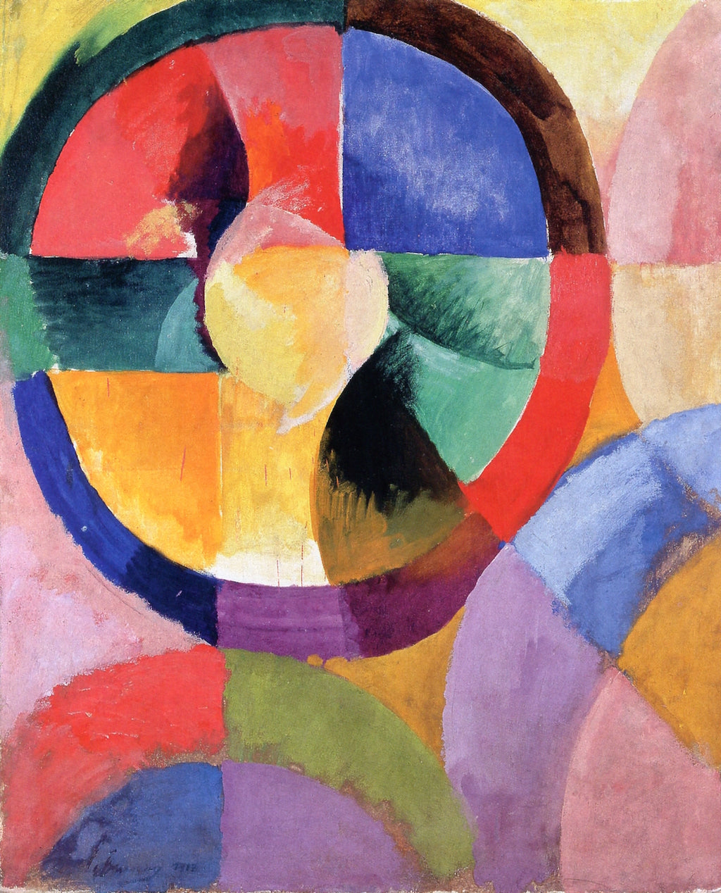 Reproduction du tableau « Formes circulaires, Soleil no. 1 - Robert Delaunay » par Alpha Reproduction en peinture à l’huile