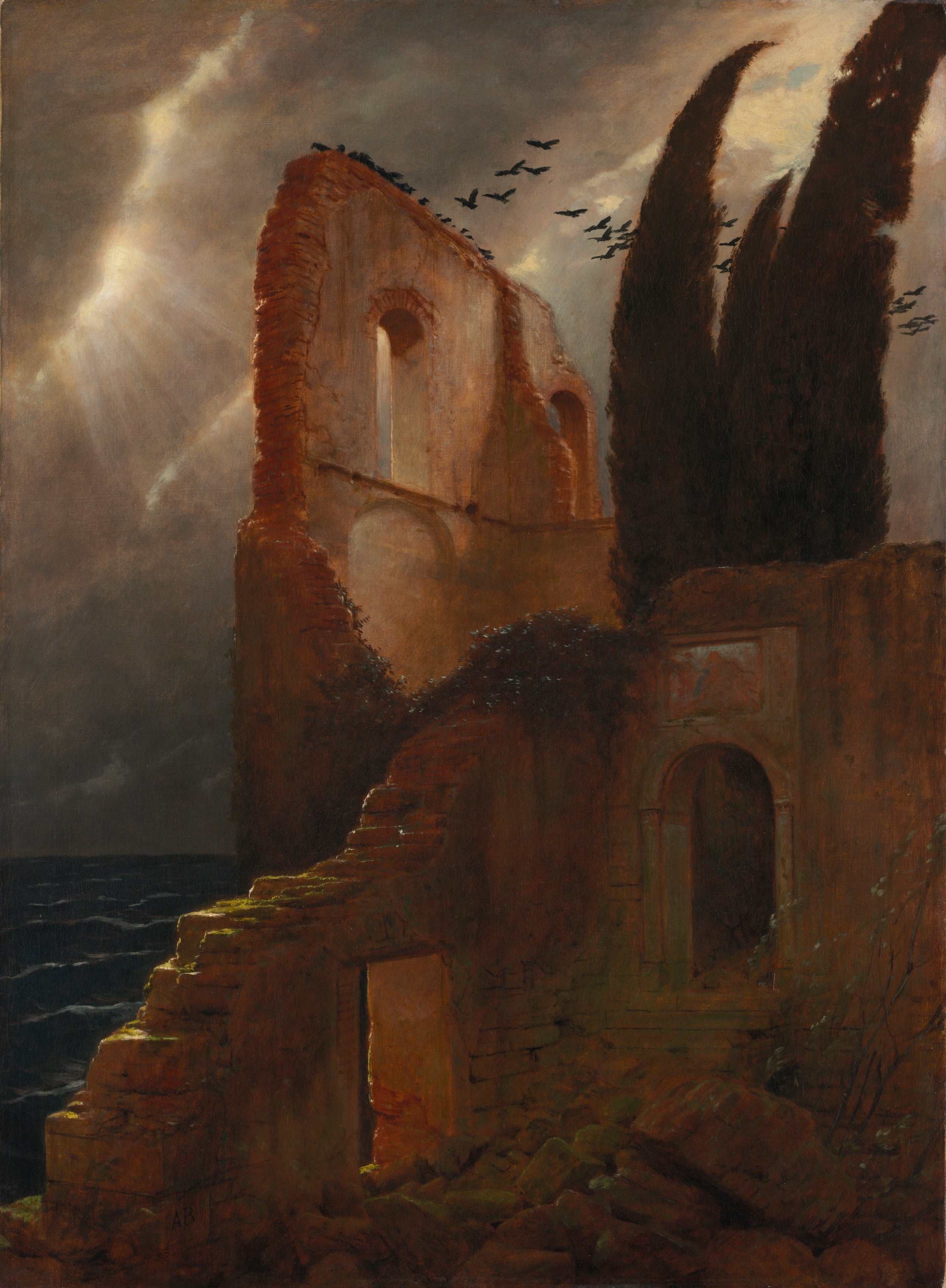 Ruine près de la mer - Arnold Böcklin