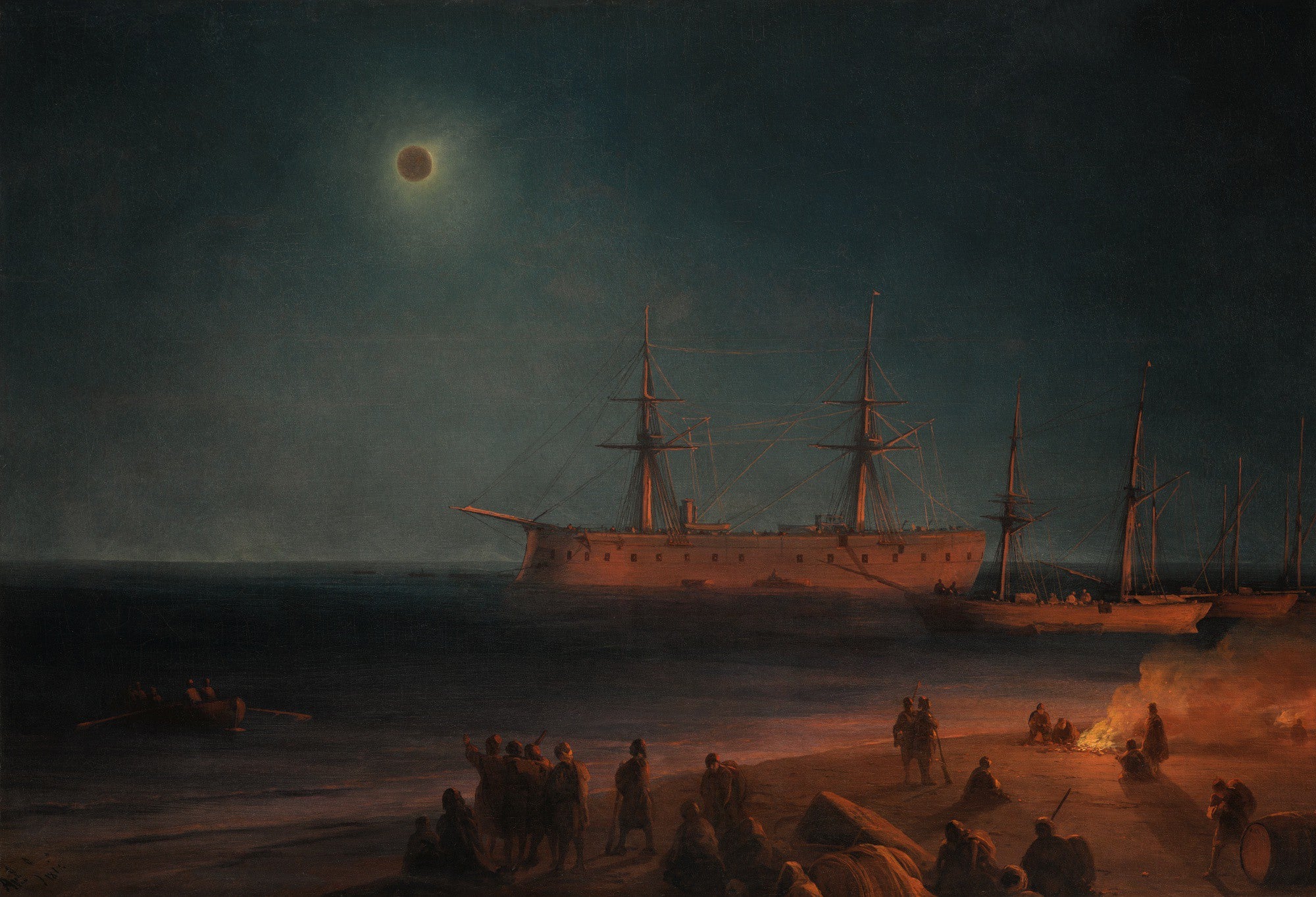 Éclipse solaire à Feodosia - Ivan Aïvazovski