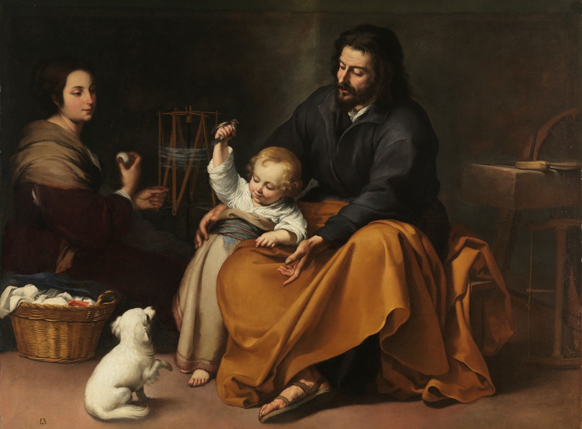 Sainte Famille au petit oiseau - Bartolomé Esteban Murillo