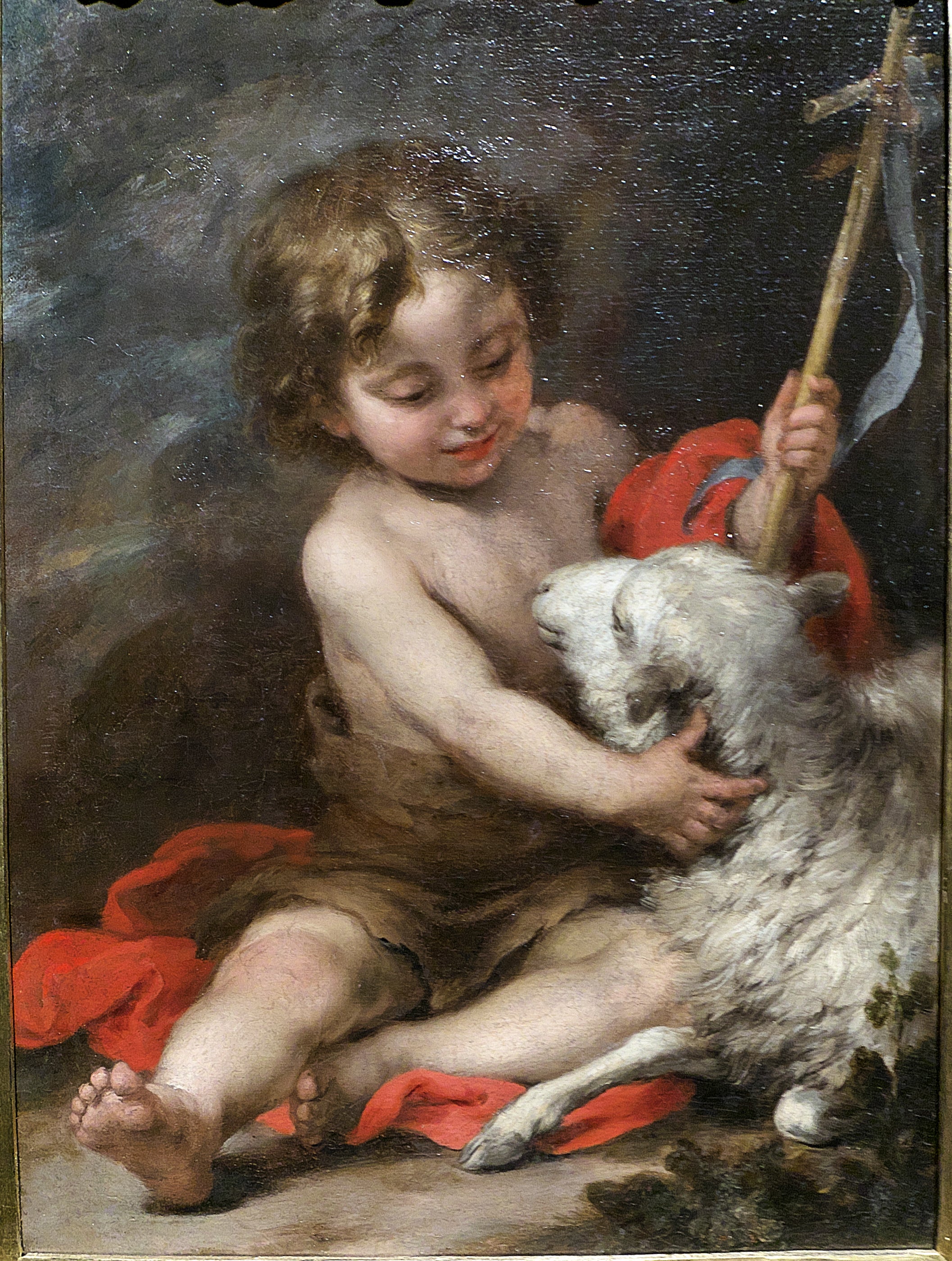 Le petit saint Jean jouant avec un agneau - Bartolomé Esteban Murillo