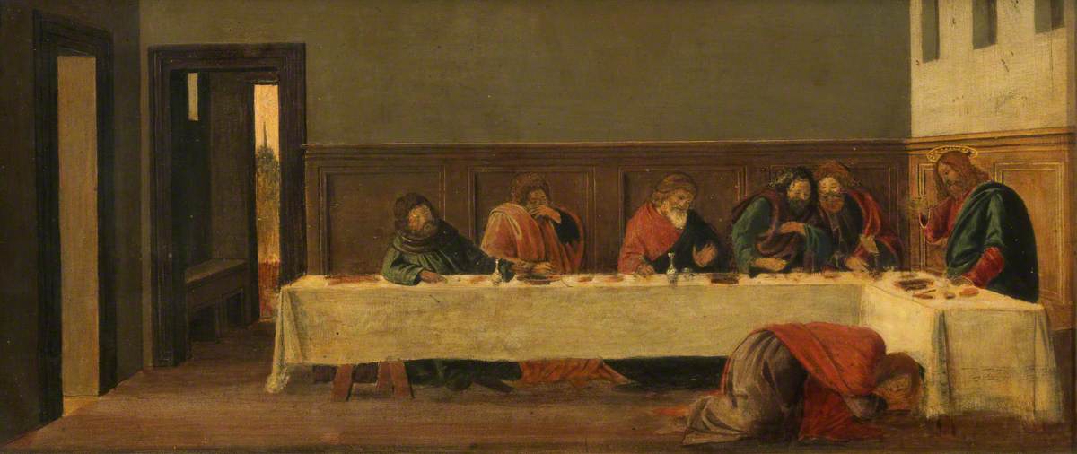 Пиршество у Симона (предель, второй панно) - Сандро Боттичелли