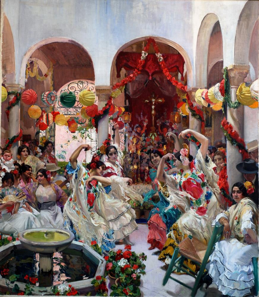 Reproduction du tableau « Séville, la danse - Joaquín Sorolla » par Alpha Reproduction en peinture à l’huile