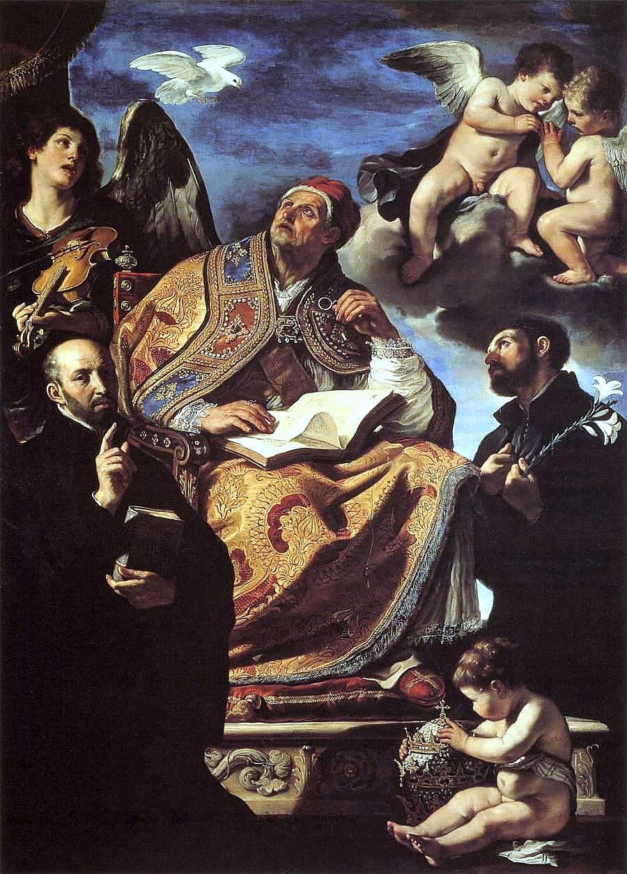 Saint Grégoire le Grand avec les saints jésuites - Guercino
