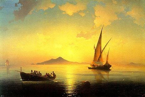 La baie de Naples - Ivan Aïvazovski