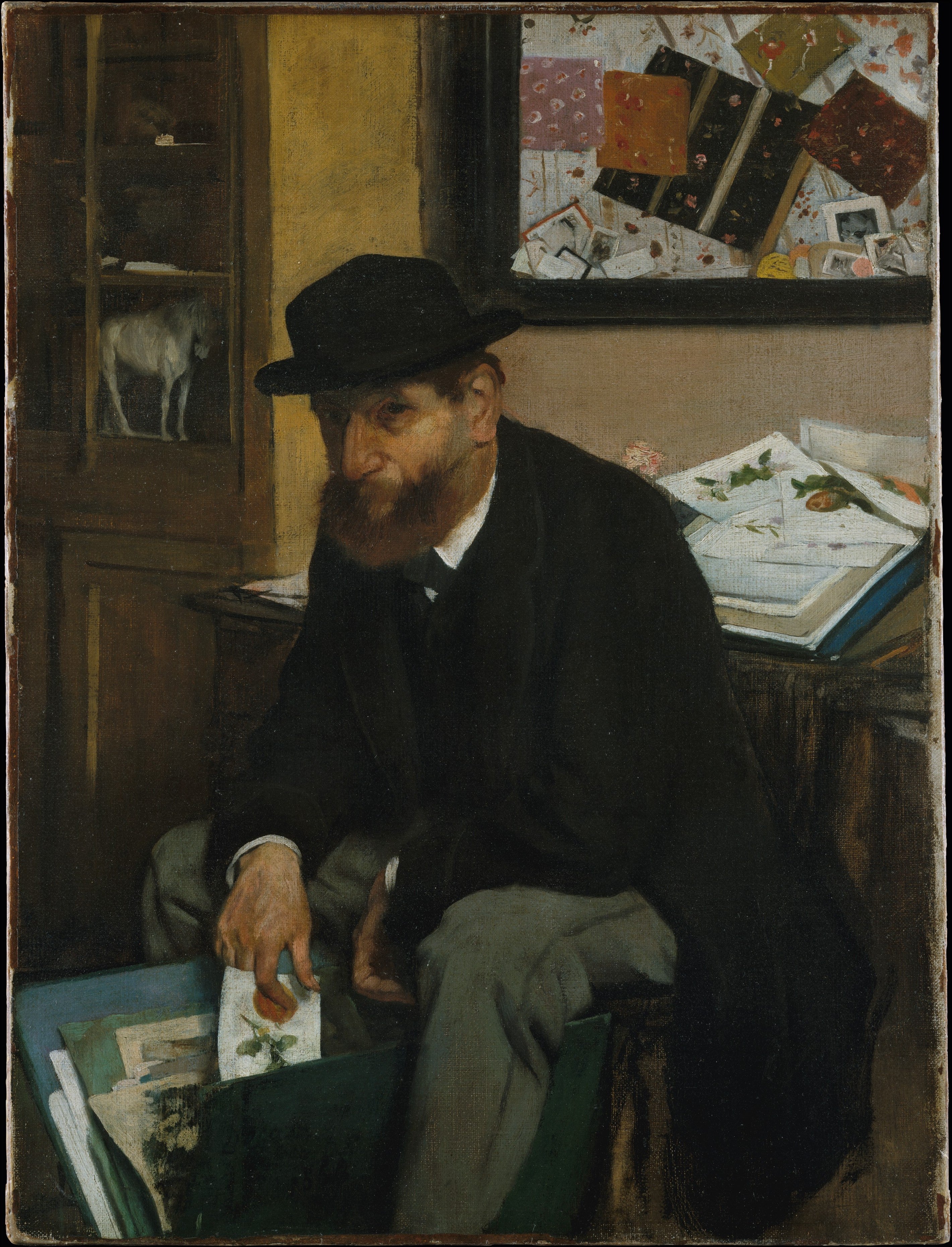 Reproduction du tableau « Le Collectionneur d'estampes - Edgar Degas » par Alpha Reproduction en peinture à l’huile