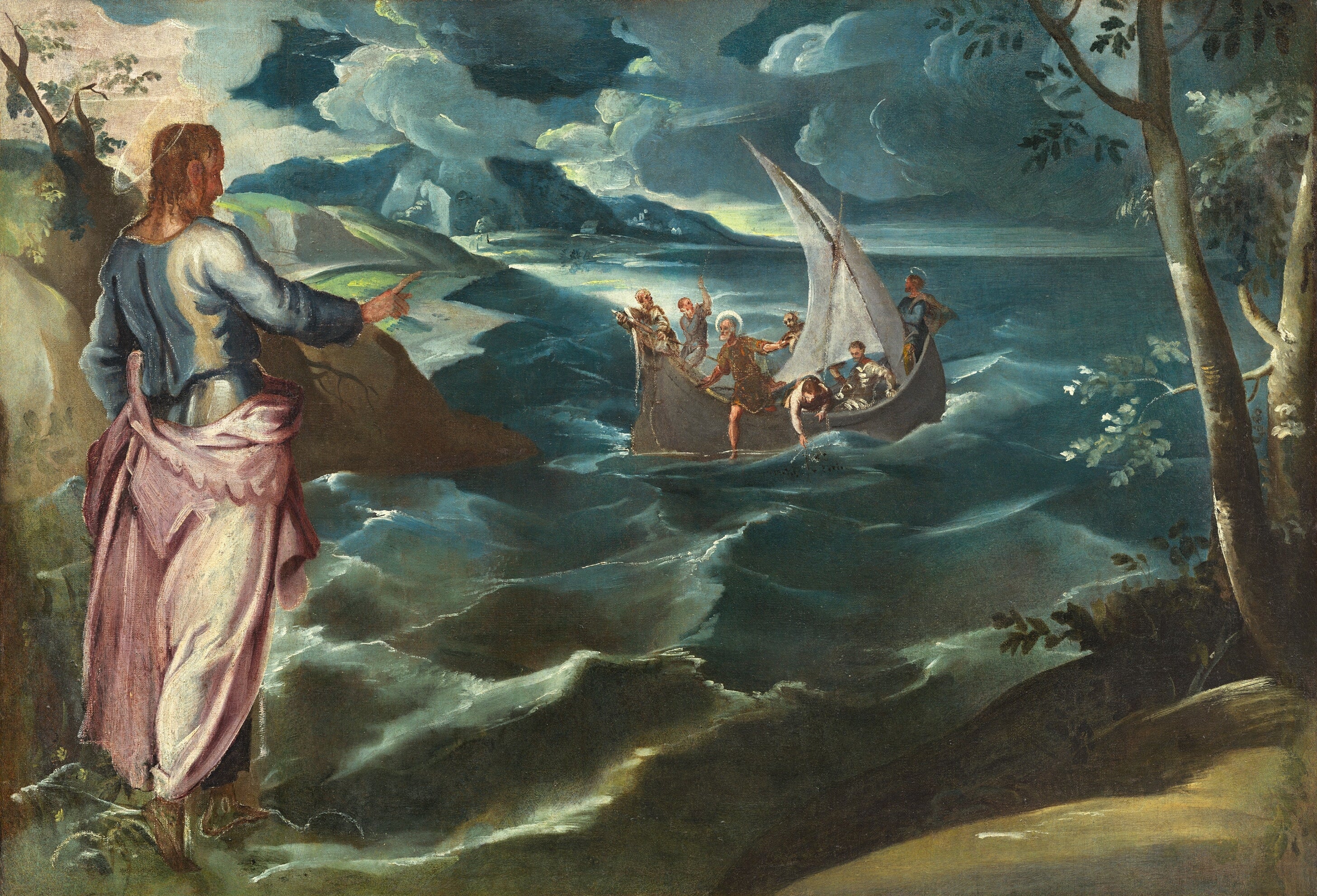 Le Christ au lac de Tibériade - Jacopo Tintoretto
