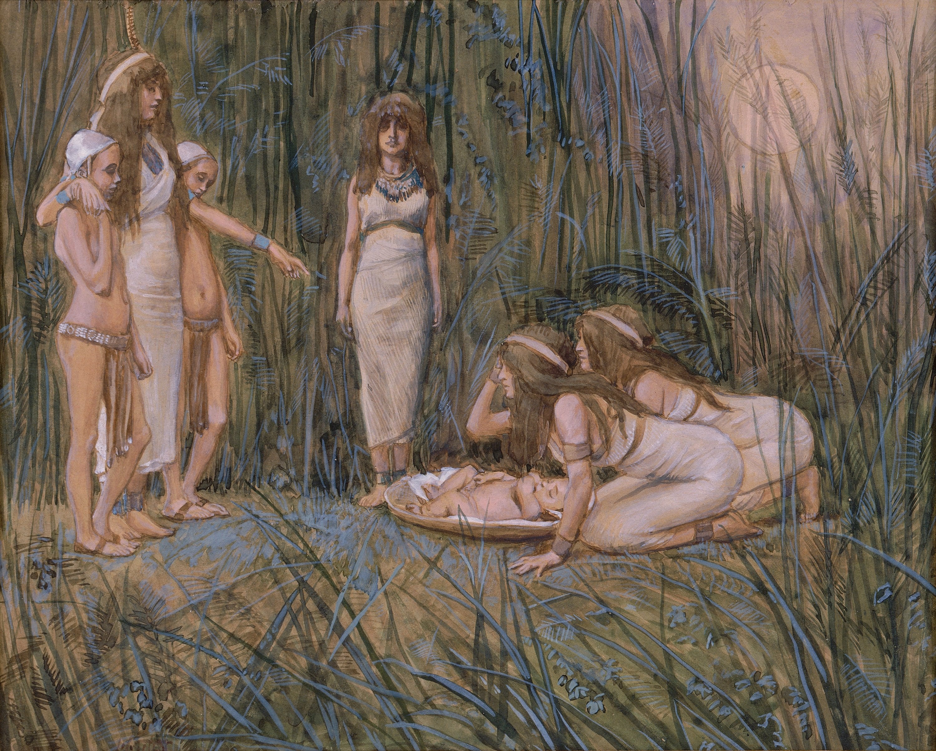 La fille du Pharaon reçoit la mère de Moïse - James Tissot