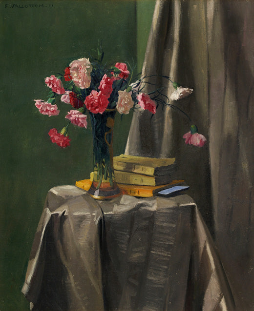 Œillets roses et livres - Félix Vallotton